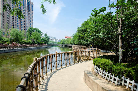 Qingdao Haibo riverのeditorial素材
