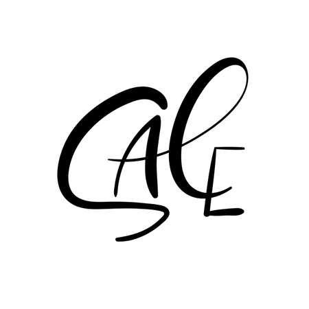 Sale. Hand lettering inscription. Vector handwritten text. Modern calligraphyのイラスト素材