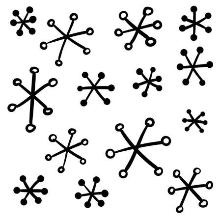 Christmas snowflakes clipart.のイラスト素材