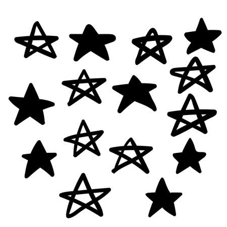 Stars as a Christmas clipart.のイラスト素材