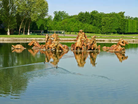 Fountain of Apollo - one of the most famous wonders of Versailles, France の写真素材