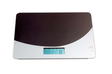 Home digital kitchen scale on light background. Isolationの写真素材