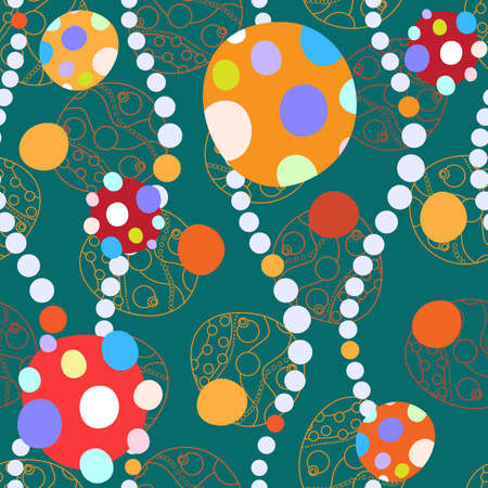 Abstract seamless background with bright shapesのイラスト素材