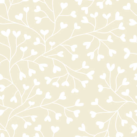 Monochrome seamless pattern with hearts in pastel colorsのイラスト素材
