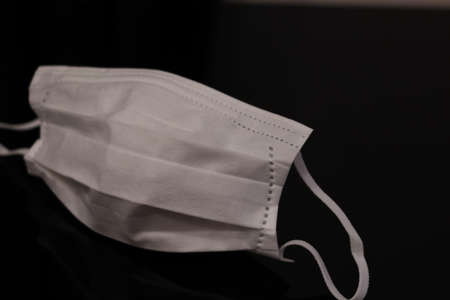 White mask (black background)の写真素材