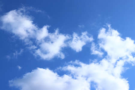 Blue sky and white cloudsの写真素材