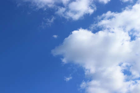 Blue sky and white cloudsの写真素材
