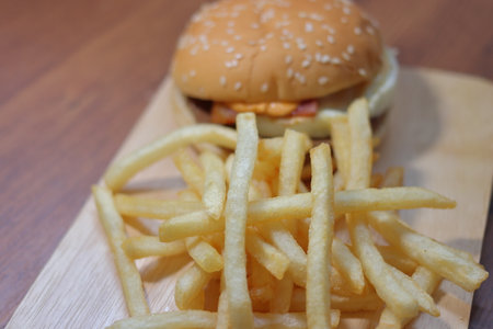 Hamburgers and French Friesの写真素材