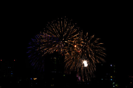 Fireworks at Japanese festivalsの写真素材