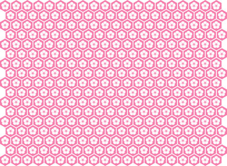 Japanese pattern background with plum pattern on tortoiseshellのイラスト素材