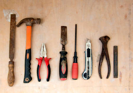 A collection of old rusty tools