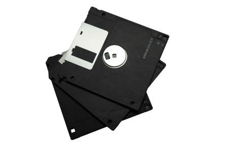 Floppy disk, data storage support, isolated on white