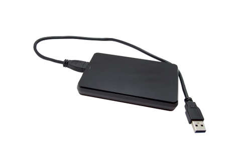 hard disk isolated on a white backgroundの写真素材