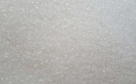 Pure refined sugar. Close-up of granulated sugarの写真素材