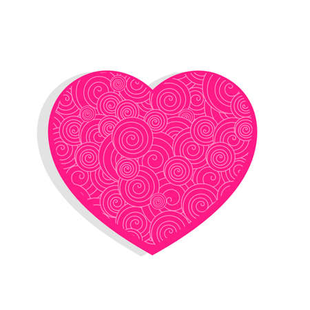 Pink cute  textured heartのイラスト素材
