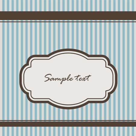 background with stripes and vintage frameのイラスト素材