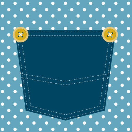 blue pocketのイラスト素材