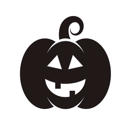 Black icon of Halloween pumpkinのイラスト素材