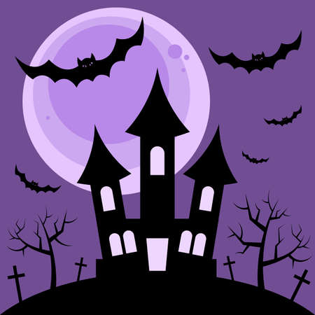 background with terrible houseのイラスト素材