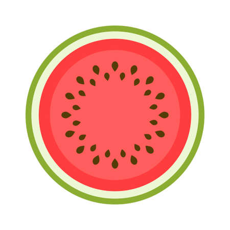 icon of a sweet watermelon isolated on whiteのイラスト素材