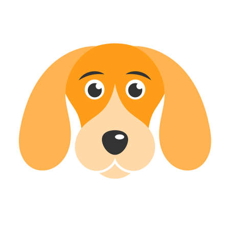 Cute dog icon isolated on white background.のイラスト素材