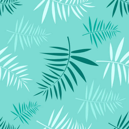 Seamless pattern with the green tropical leavesのイラスト素材