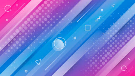 Modern trendy abstract background with geometric shapesのイラスト素材