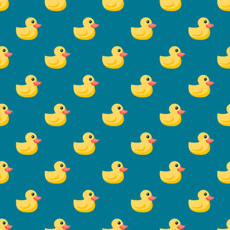 Seamless pattern with rubber ducksのイラスト素材