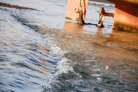 Rolling waves on a beach in Walesの写真素材
