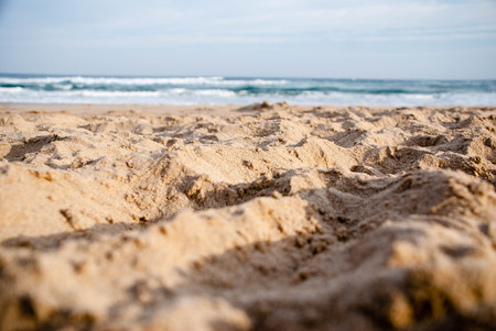 Close up of a sand on a beach in South Africaの写真素材