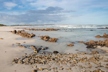 Tidal pool on Pearly beach, Gansbaai, south Africaの写真素材
