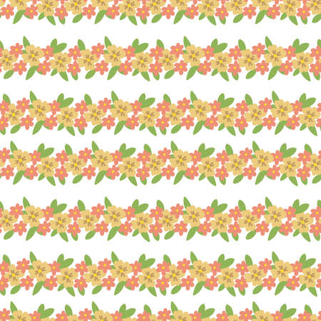 cute vector seamless pattern with cartoon flowers. it can be used as wallpaper, poster, print for...