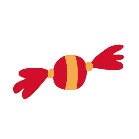 cute hand-drawn cartoon candy. vector image isolated on a white backgroundのイラスト素材