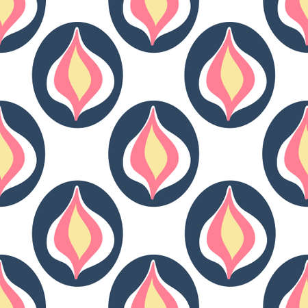 Vector cute seamless pattern with abstract shapes. Print for clothes, wrapping paper, wallpaperのイラスト素材