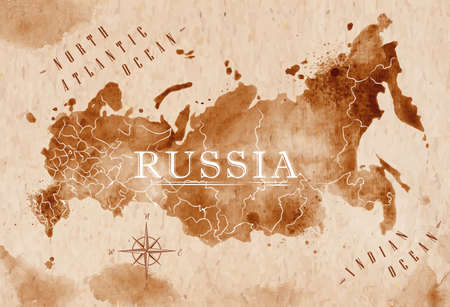 Map Russia retro