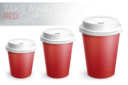 Take away paper cup redのイラスト素材
