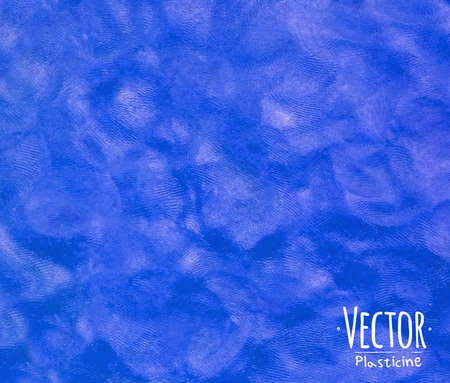 Plasticine hand modeling vivid dark blue color backgroundのイラスト素材