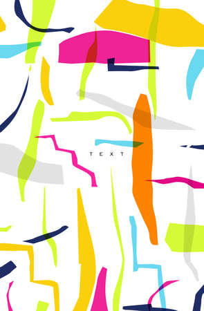 Design template drawing in vivid stylish abstract art on white backgroundのイラスト素材
