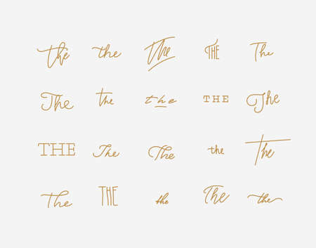 Set of minimalist style elements the drawing on turquoise backgroundのイラスト素材