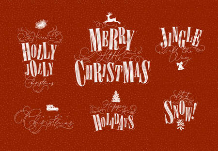 Celebration lettering for christmasのイラスト素材