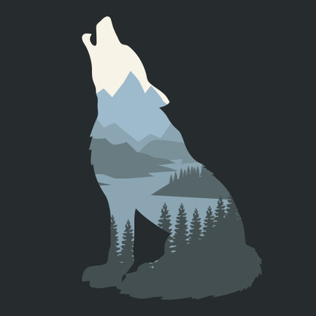 Wolf landscape travel mountains outside
