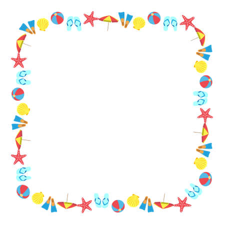 Summer frame web vector artのイラスト素材