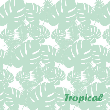 Vector wallpaper plant palm natureのイラスト素材