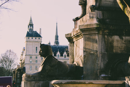 Architecture and landmarks of Paris. Postcard of Paris, Franceの写真素材