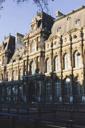 Architecture and landmarks of Paris. Postcard of Paris, France