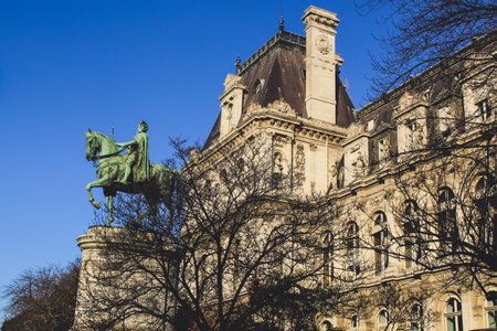 Architecture and landmarks of Paris. Postcard of Paris, Franceのeditorial素材