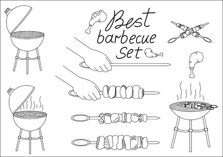 barbecue set for your designのイラスト素材