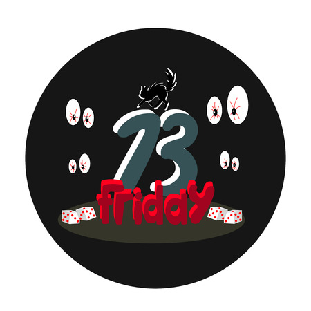 terrible Friday 13 designのイラスト素材