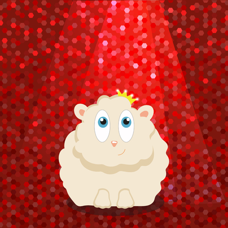 sheep in the crown under the bright lights . vectorのイラスト素材