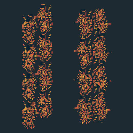 vertical pattern in the style of steam punkのイラスト素材
